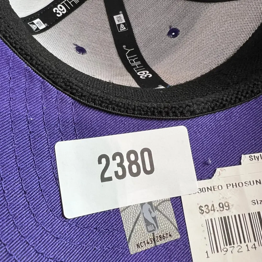 Phoenix Suns New Era Mesh Back 39Thirty Hat Size Medium-Large Purple Cap NWT
